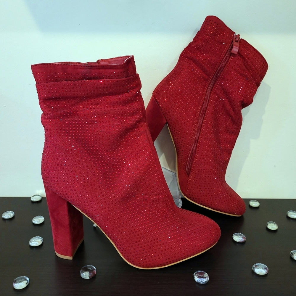 Forever Red Bling Booties